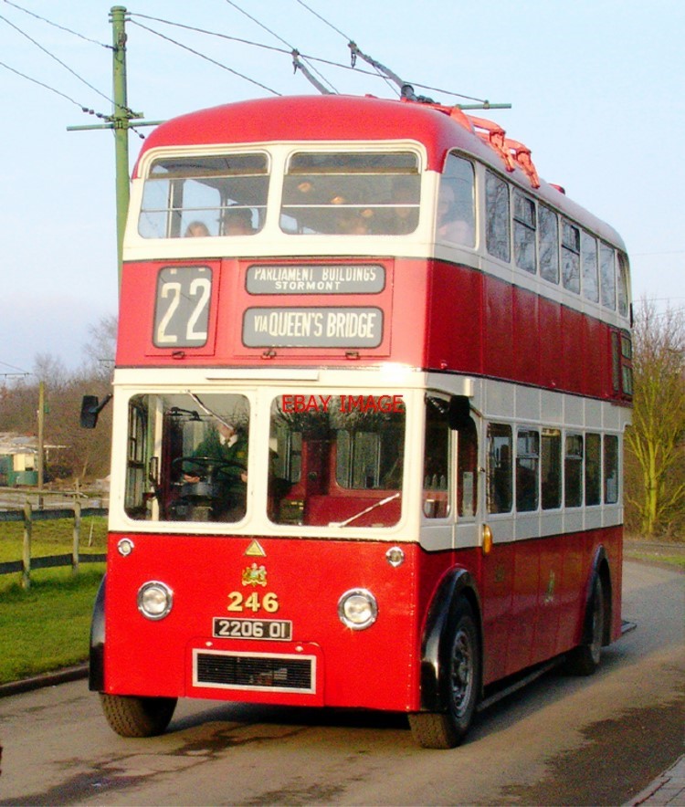 PHOTO BELFAST TROLLEYBUS 246 AT THE BLACK COUNTRY LIVING MUSEUM A VISIT